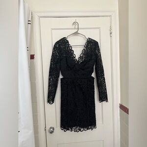 NWT Reiss Erica Lace Black Bodycon Dress